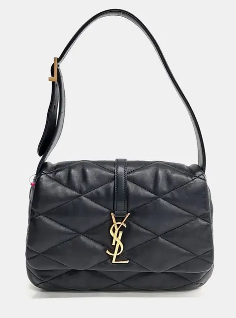Saint Laurent Paris Black Leather Le 57 Shoulder Bag