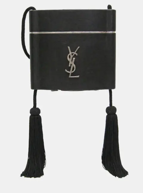 Yves Saint Laurent Opium Leather Shoulder Bag Black
