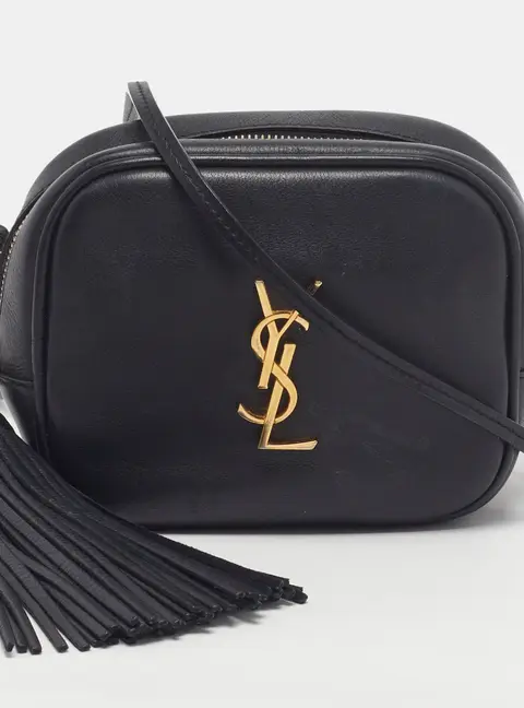 Saint Laurent Lou Black Leather Lou Crossbody Bag