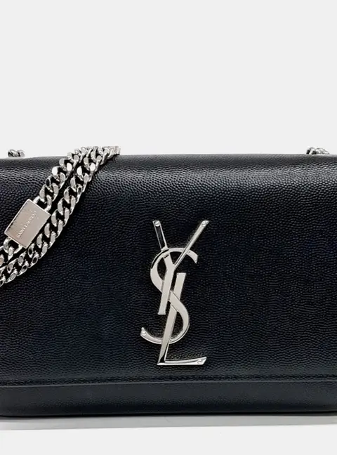 Saint Laurent Paris Black Leather Kate Bag (469390)