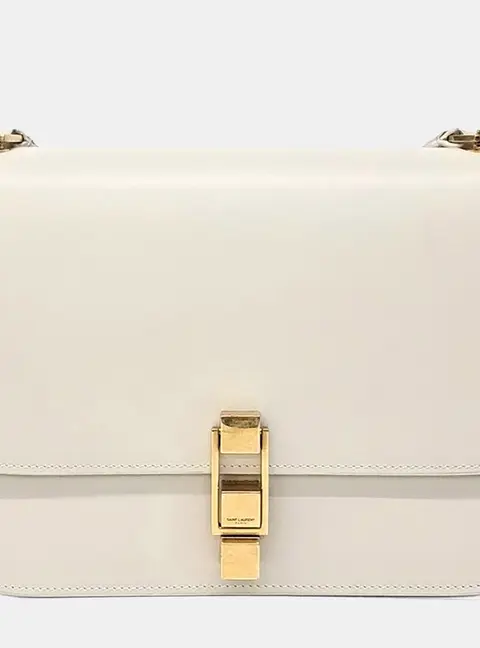 Saint Laurent Paris Cream Leather Carré Satchel Bag (585060)