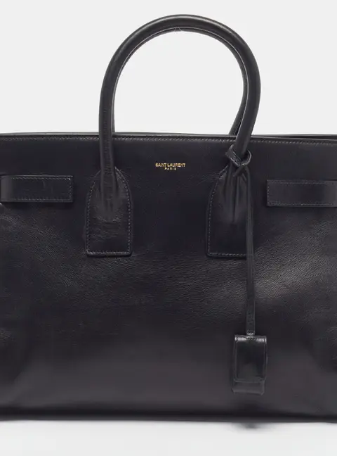 Saint Laurent Sac De Jour Small Black Leather Tote