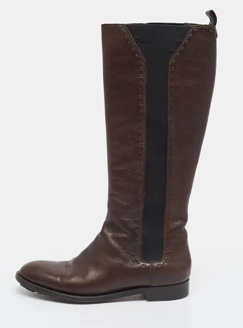 Saint Laurent Size 37 Black Leather Riding Boots