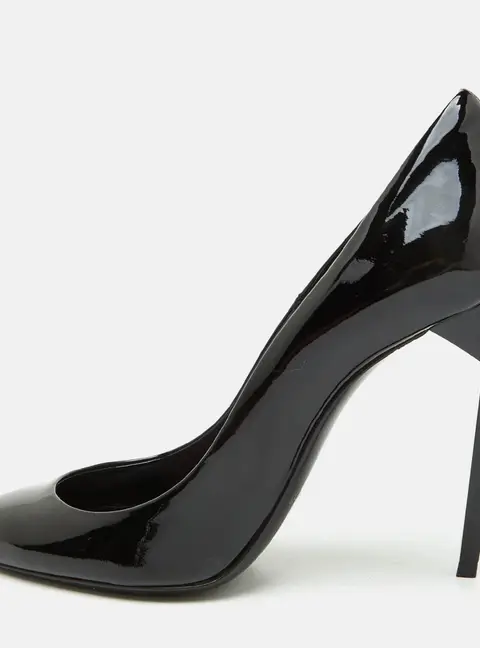 Saint Laurent Classic Size 36.5 Black Patent Leather Pointed Toe Pumps