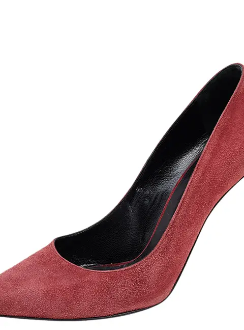 Saint Laurent Brown Suede Pointed Toe Pumps Size 38