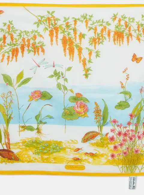 Salvatore Ferragamo Multicolor Printed Handkerchief
