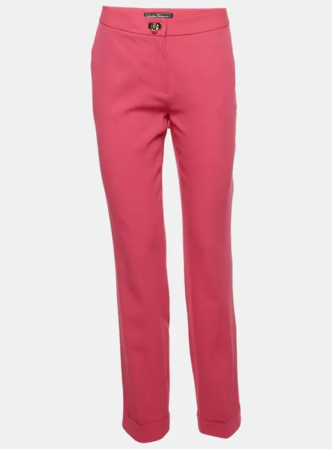 Salvatore Ferragamo Pink Wool Trousers M