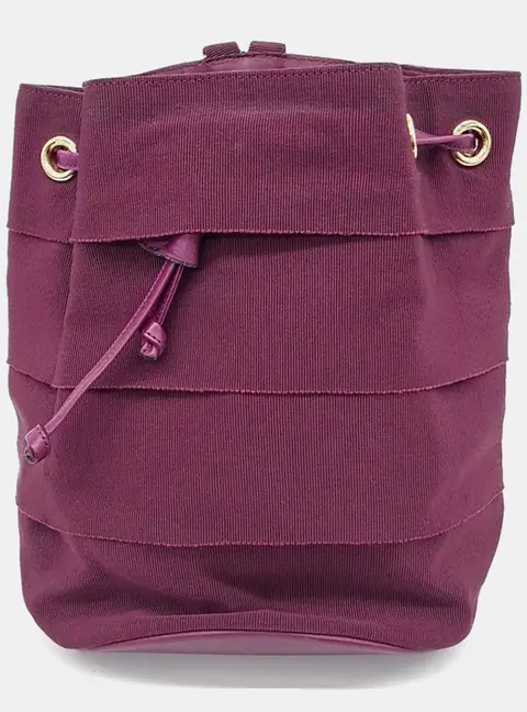 Salvatore Ferragamo Mini Drawstring Backpack Purple Fabric Backpack Bag
