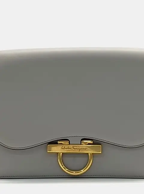 Ferragamo Leather Grey Joan Crossbody Bag