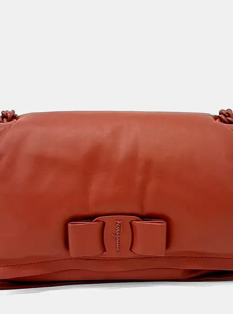 Salvatore Ferragamo Red Leather Viva shoulder bag