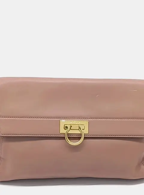 Salvatore Ferragamo Pink Leather Gancini Shoulder bag
