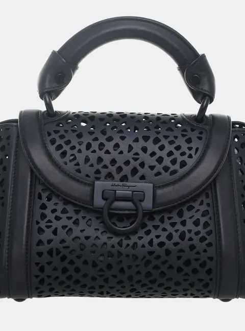 Salvatore Ferragamo Soft Sofia Lasercut Satchel Bag