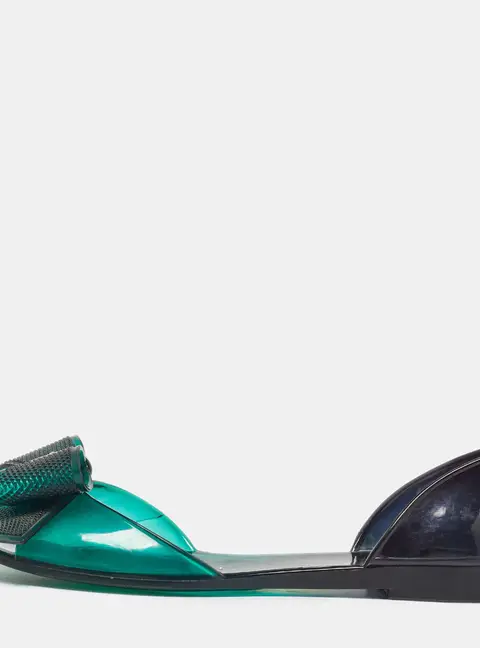 Salvatore Ferragamo Green Jelly Barbados Ballet Flats Size 35.5