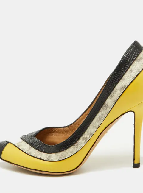 Salvatore Ferragamo Multicolor Leather Pointed Toe Pumps Size 36.5