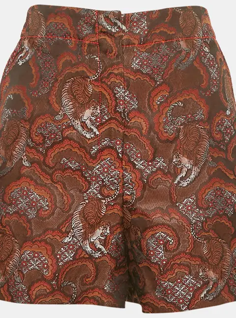 Sandro Brown/Multicolor Jacquard Shorts L
