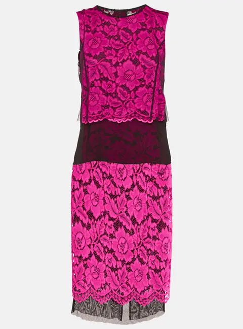Sandro Pink Floral Lace Top and Skirt Set S/M