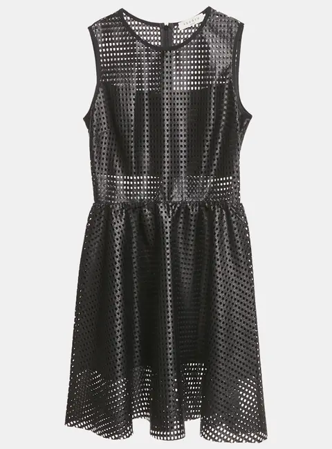 Sandro Black Lace Flared Sleeveless Mini Dress S