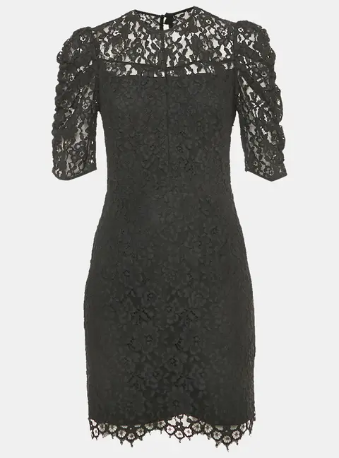 Sandro Black Lace Mini Dress S