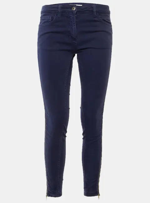 Sandro Blue Denim Zip Detail Skinny Fit Jeans M/Waist 29"