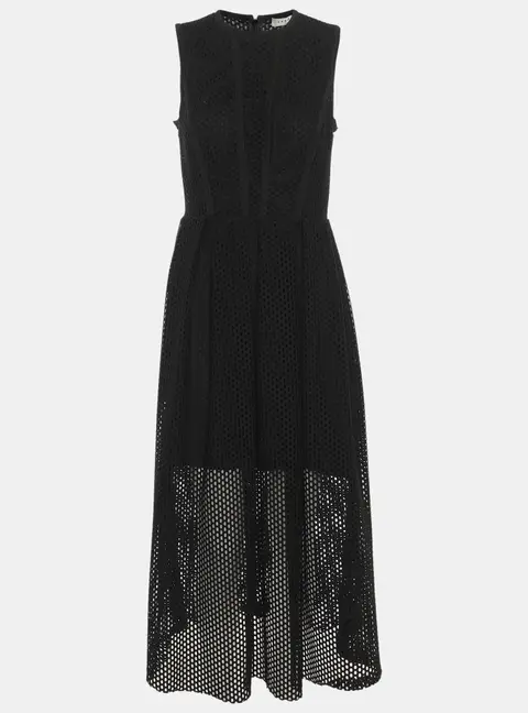 Sandro Black Knitted Midi Dress S
