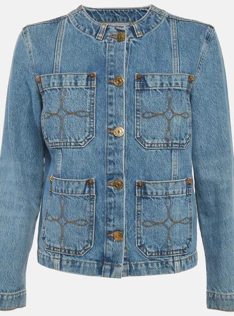 Sandro Blue Button Front Jacket S