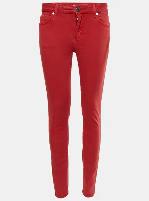 Sandro Red Cotton Drill Slim Fit Jeans /Waist 28"