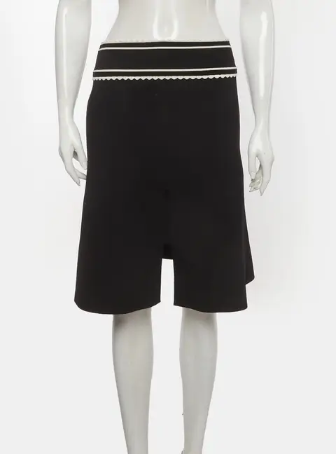 Sandro Black Stretch Knit Flared Mini Skirt M