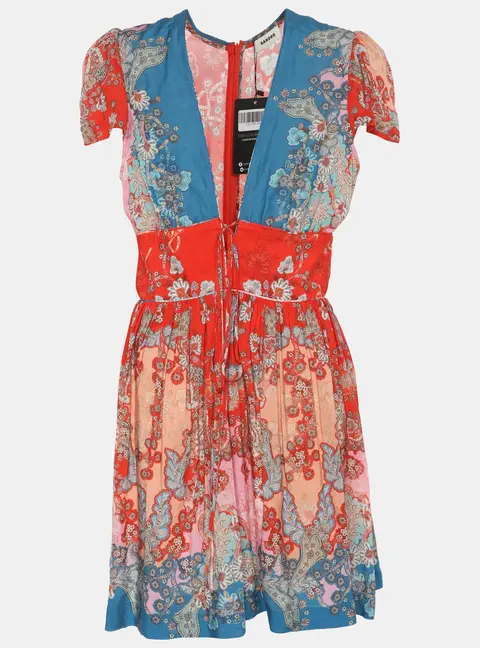 Sandro Multicolor Printed Viscose Mini Dress L
