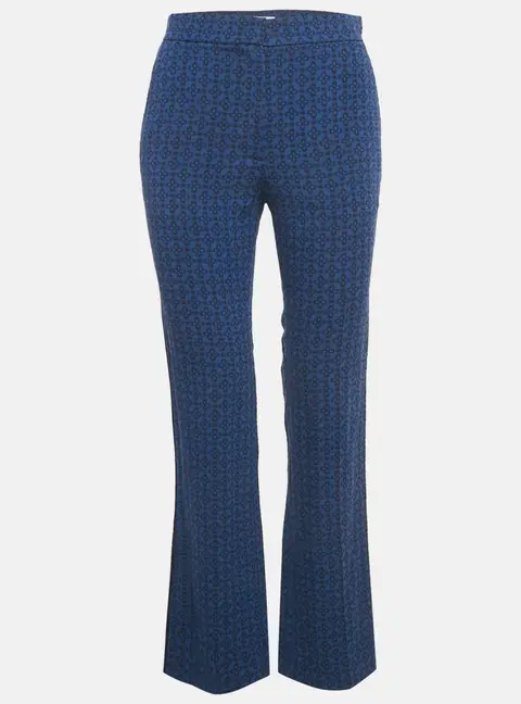 Sandro Blue Jacquard Amparo Pants S