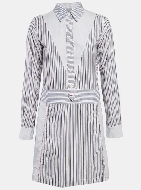 See by Chloe Blue Stripe Cotton Mini Dress S