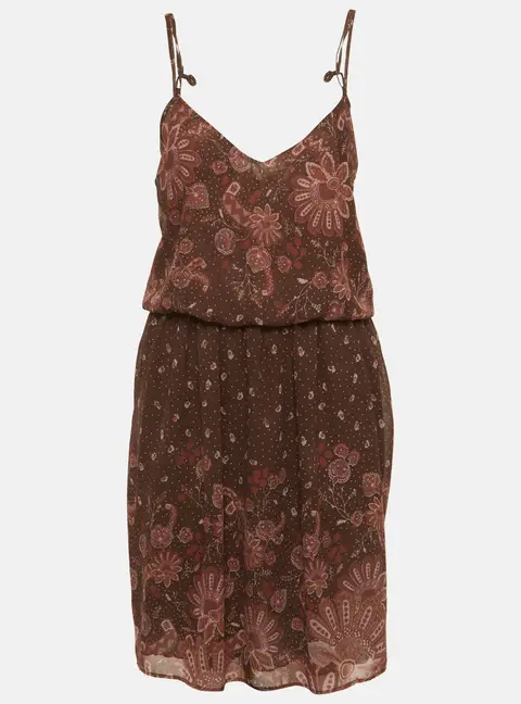See by Chloe  Brown Paisley Print Chiffon Short Dress L