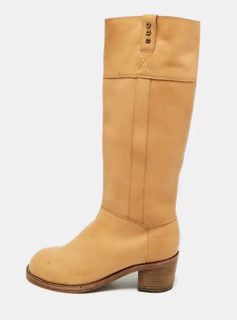 See by Chloe Size 37 Tan Leather Knee Length Riding Boots
