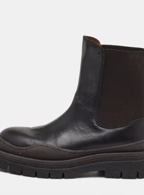 See by Chloe Ally Size 37 Black Leather Ankle Length Boots