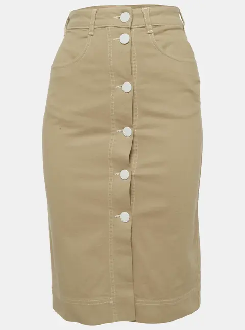 See by Chlo&eacute; Beige Cotton Pencil Skirt S