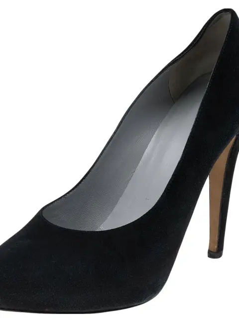 Sergio Rossi Black Suede Pumps Size 40.5