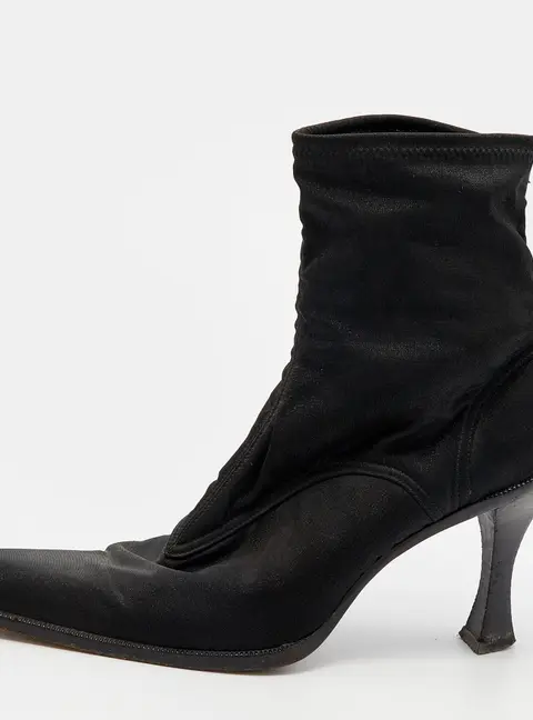 Sergio Rossi Black Spandex Ankle Length Boots Size 39
