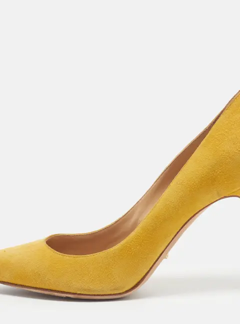 Sergio Rossi Mustard Size 37 Yellow Suede Pumps