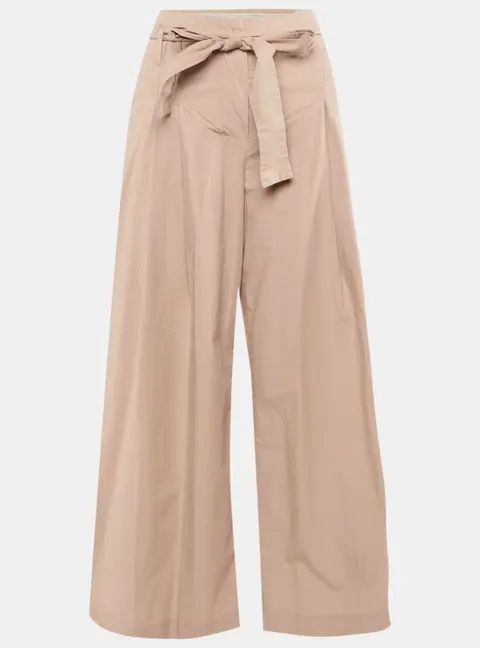 S'Max Mara Beige Cotton Pleated Trouser S