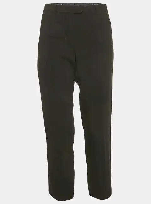S'Max Mara Black Crepe Blend Formal Trousers L