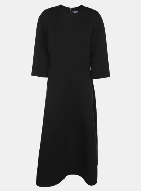 S'Max Mara Black Jersey Pensile Midi Dress XL