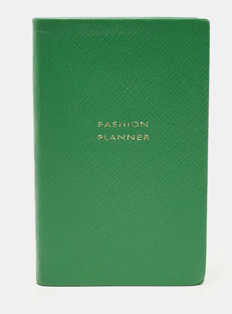 Smythson Fashion Planner Green Leather