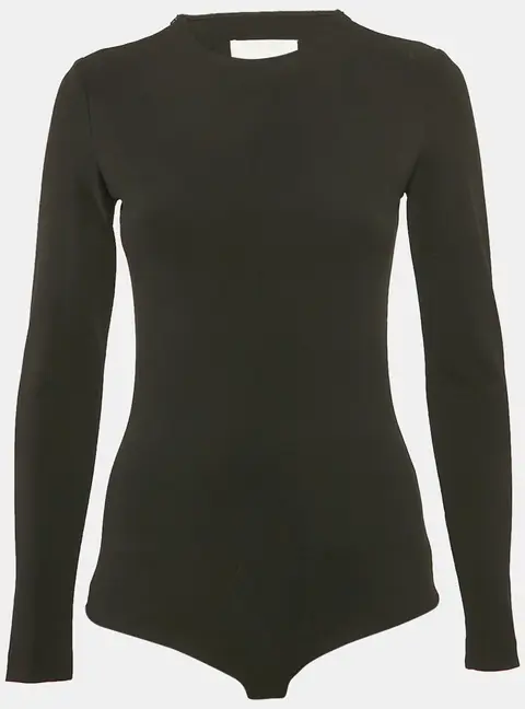 Solace London Black Crepe Keziah Bodysuit S