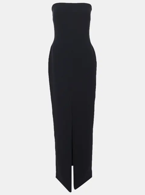 Solace London Navy Blue Slit Bysha Maxi Dress M
