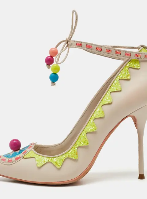Sophia Webster Multicolor Leather Remmie Ankle Tie Pumps Size 38