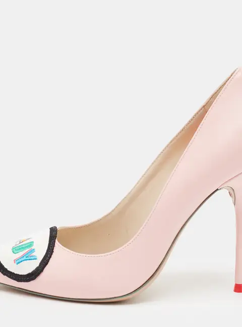 Sophia Webster Boss Lady Size 35 Pink Leather Pointed Toe Pumps