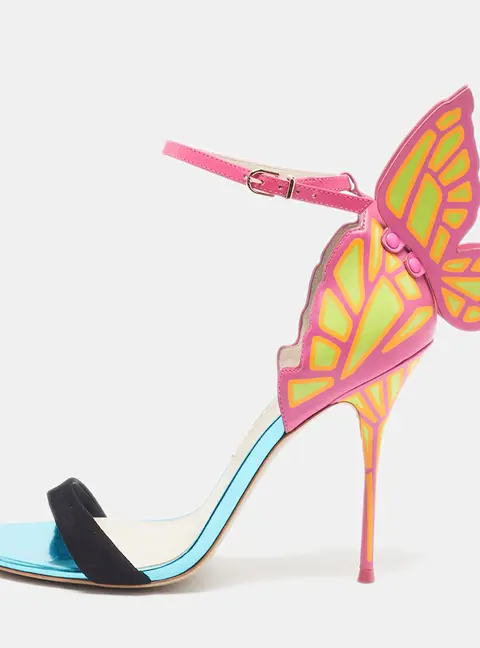 Sophia Webster Evangeline Size 40 Multicolor Leather Ankle Strap Sandals