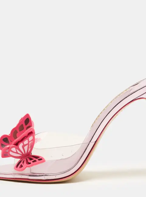 Sophia Webster Vanessa Size 40 Transparent/Pink PVC Slide Sandals