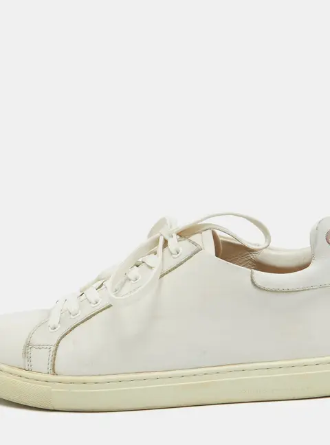 Sophia Webster White Leather Bibi Butterfly Sneakers Size 39