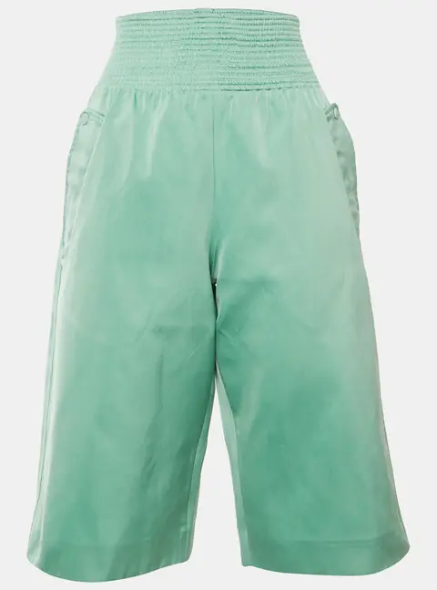Sportmax Mint Green Satin Bermuda Shorts S