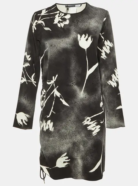 Sportmax Code Black Printed Jersey Mini Dress L